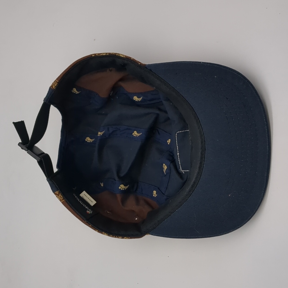 Insomniac Five Panel Strap-back Hat Cap Paisley EDC Blue Brown - Picture 5 of 6